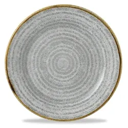 Churchill 12 x Teller flach 21cm STUDIO PRINTS HOMESPUN stone grey