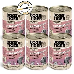 Dogs'n Tiger Glücksbringer Rind & Lamm 6x400 g