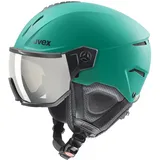 Uvex Instinct Visor - robuster Skihelm für Damen und Herren - mit Visier - optimierte Belüftung - Proton matt - 56-58 cm