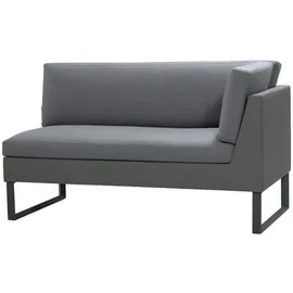Cane-Line Gartensofa-Modul Flex 2-Sitzer links Aluminium Grau