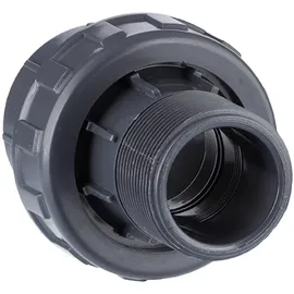 Mega Group - Mega Verschraubung Pvc-u 63 mm PVC Klebe Fitting Außengewinde 10 Bar, Grau