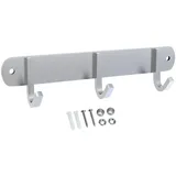 Intirilife Garderobenleiste Modell D Edelstahl Silber