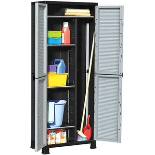 vidaXL Kunststoffschrank 0,68 x 0,39 x 1,72 m grau