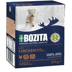 BOZITA Nassfutter Hund Junior Häppchen in Gelee Hühnchen 6x370 g