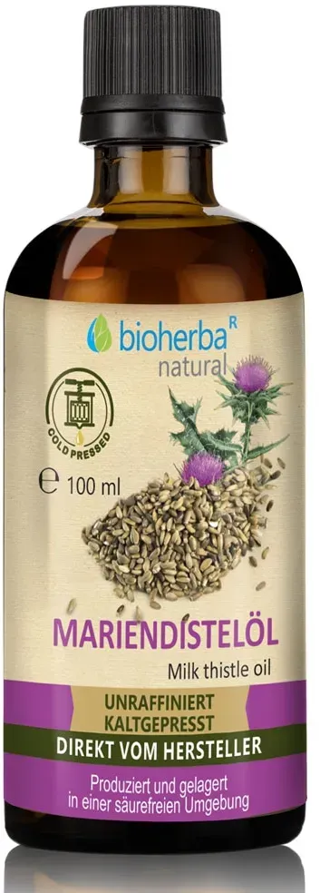 Mariendistelöl 100 ml Bioherba Naturprodukte