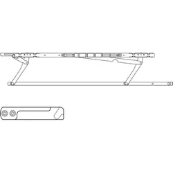 HAUTAU HAUTAU ATRIUM SP komfort Gleitscheren-Set - links , 1251 - 1650 mm , 1251-1650 links