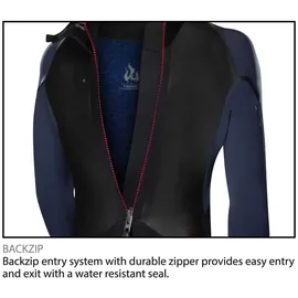 O'Neill Wetsuits Reactor Ii 3/2mm Back Zip Full Wetsuit Neoprenanzug, Black/Light Aqua, 8