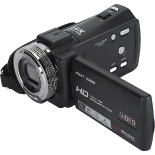 Gugxiom Videokamera für Vlogging, 1080P 30 MP 18-facher Digitalzoom, 3,0 Zoll Drehbarer Bildschirm, mit Fülllicht