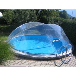 Cabrio Dome Überdachung, Pool Abdeckung für Stahlmantel Ovalbecken, Größe: 737 x 360 cm