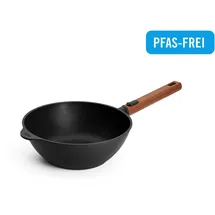 WOLL Wok WOLL "Eco Logic QXR Guss-Wok- und Rührpfanne", schwarz, H:9cm Ø:24cm, Pfannen, Wok, PFAS-freie Diamond-QXR - Beschichtung