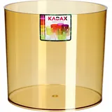 Kadax Blumentopf aus Kunststoff, Topf, rund, transparent, 13 cm, Honig