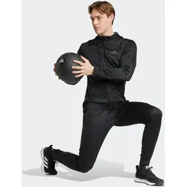 adidas TRAIN ESSENTIALS SEASONALS Kapuzenjacke Herren, in black, Größe XL, schwarz,