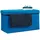 Relaxdays Faltbare Sitzbank XL, mit Stauraum, Sitzcube mit Fußablage, Sitzwürfel als Aufbewahrungsbox, 38x76x38 cm, blau