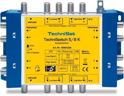 Preisvergleich Produktbild TechniSat TechniSwitch 5/8 K Grau, Gelb