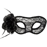 Boland 97528 - Spitzen Augenmaske Mystique, Schwarz, sexy, Venezianische Maske, Maskerade Kostüm, Halloween, Gesichtsmaske, Mottoparty, Karneval, Rollenspiel