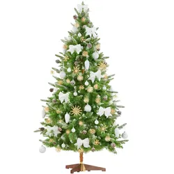 TECTAKE Künstlicher Weihnachtsbaum Blitzen, 180 cm, Spritzgussnadeln - grün