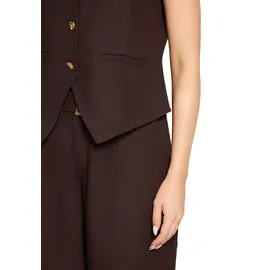 Cartoon Strickweste Damen Dunkelbraun 38