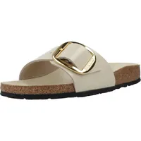 BIRKENSTOCK / Modell: Madrid Big Buckle/High Shine Ecru-Beige/Weite: Schmal/Art: 1025298 Damen - 40 EU Schmal