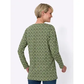 Classic Basics Sieh an! Longshirt in lindgrün-moos-bedruckt | Gr.: 50