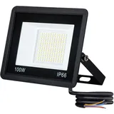 NAIZY 5x100W LED Baustrahler Außen Superhelle 230V LED Scheinwerfer aus Aluminium Außenlampe Wandstrahler Fluter, Kaltweiß