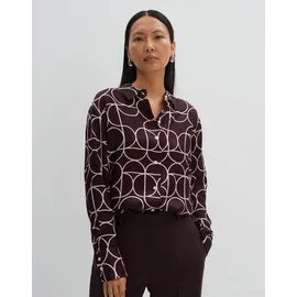 Someday Langarmbluse | Printbluse ZELINE Loose aus Ecovero Viskose Plum, 38