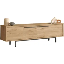 [en.casa] Urejovle TV-Lowboard 160 x 36 x 45 cm Braun/Metall, Spanplatte