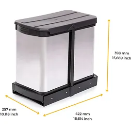 Emuca Recycle Inox 24 l Weiß