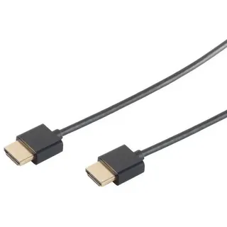 ShiverPeaks Super Slim High Speed HDMI Kabel mit Ethernet schwarz - Länge: 2,0 m