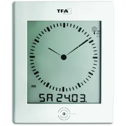 TFA Dostmann 60.4506, Wand, Digitale Uhr, Rechteck, Weiß, Kunststoff, AA