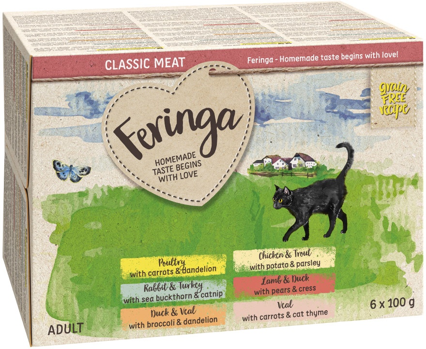 6x100g Feringa Classic Meat Menü Schale gemischtes Paket II