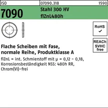 Reyher Unterlegscheibe ISO 7090 Fase 20 Stahl 21 x 37 x 3 mm 200 Stück