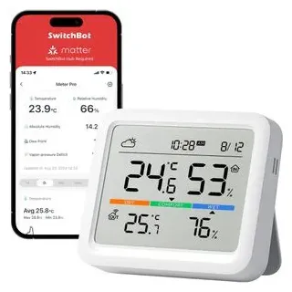 SwitchBot Meter Pro Thermometer Hygrometer, Weiß