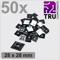 TRU Components T24CA068 Befestigungssockel selbstklebend, schraubbar TC-12888544 4fach einfädeln