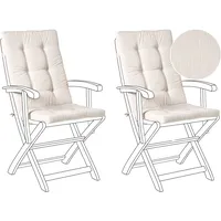 Beliani Sitzauflage 95 x 42 x 5 cm beige 2 St.