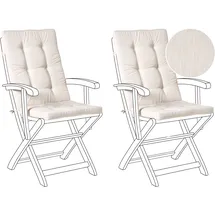 Beliani Sitzauflage 95 x 42 x 5 cm beige 2 St.