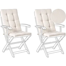 Beliani Sitzauflage 95 x 42 x 5 cm beige 2 St.