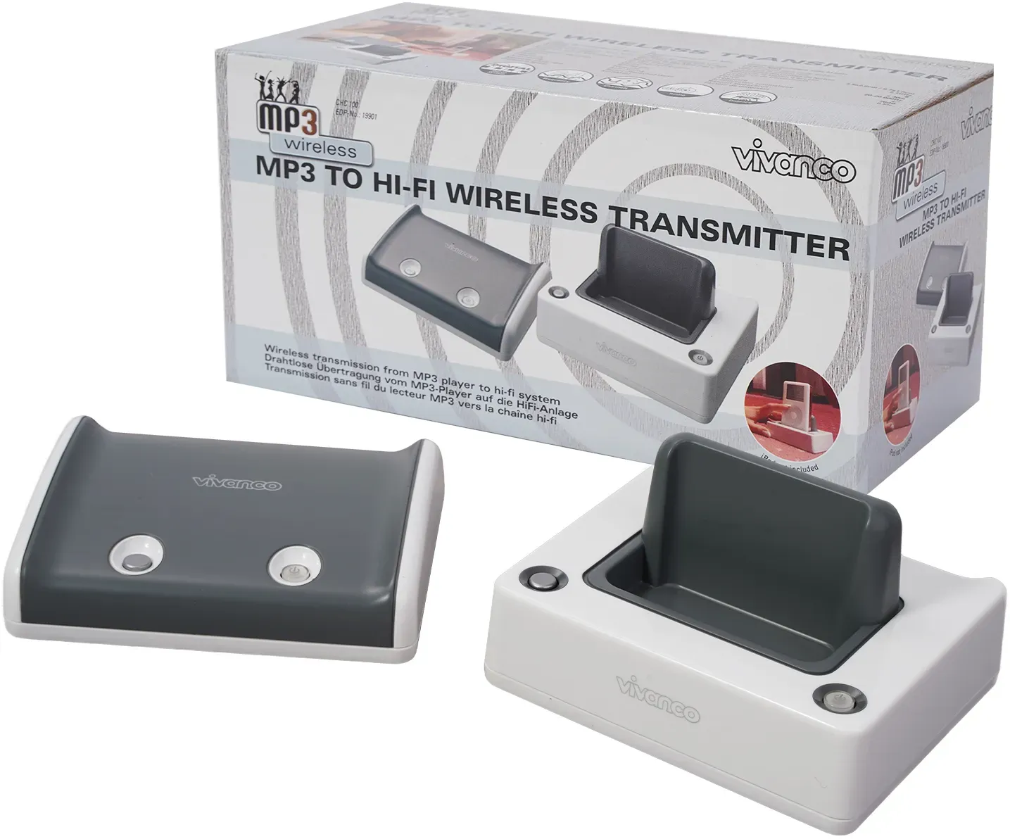 HiFi Wireless Funk Audio-Transmitter 2.4GHz Weiß