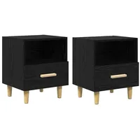 VidaXL Nachttisch 2 pcs Schwarze Eiche 40 x 35