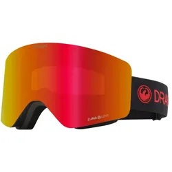 DRAGON R1 Schneebrille 2025 black red spyder/lumalens red ion + lumalens light rose