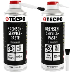 TECPO Bremsen-Servicepaste Schmierfett Bremsenpaste 2x400 ml (2,87 € pro 1 l)