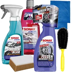 Sonax Xtreme Rich Foam Shampoo+felgenreiniger Plus+scheibenklar+pflege Zubehör: Artikelnr.: 02483000 Artikelnr.: 02304000 Artikelnr.: 97-004 Artikelnr