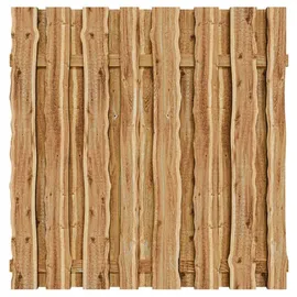 WOODTEX Sichtschutzzaun 180 x 180 cm Braun Holz 2 St.