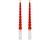 Partydeco Spitzkerze 25 cm 2 St. rot weiß