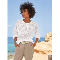 Heine Langarm-Bluse in ecru | Gr.: 36