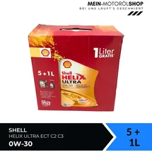 Shell Helix Ultra ECT C2 C3 0W-30 5 Liter %2B 1 Liter GRATIS