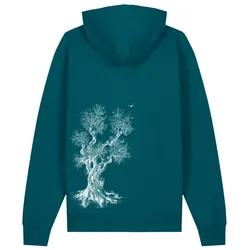 Life-Tree Hoodie Olive Tree, stargazer blue, XXL