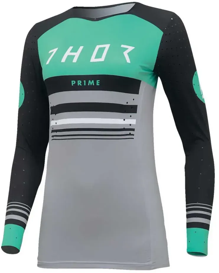 Thor Prime Blaze Langarm-trikot - Black / Mint - M