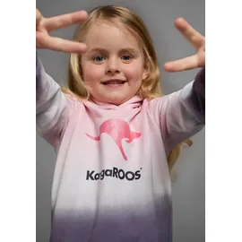 KangaROOS Sweatkleid "für kleine Mädchen", Mädchen, Gr. 128/134, N-Gr, bunt (rosa, weiß, blau), Sweatware, Obermaterial: 100% Baumwolle, bedruckt, mehrfarbig, Basic ca.
