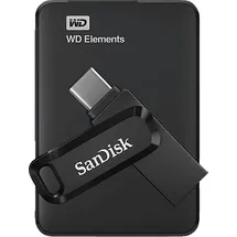 Western Digital Elements Portable 2 TB + 64 GB USB Bundle