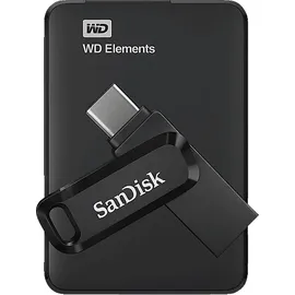 Western Digital Elements Portable 2 TB + 64 GB USB Bundle